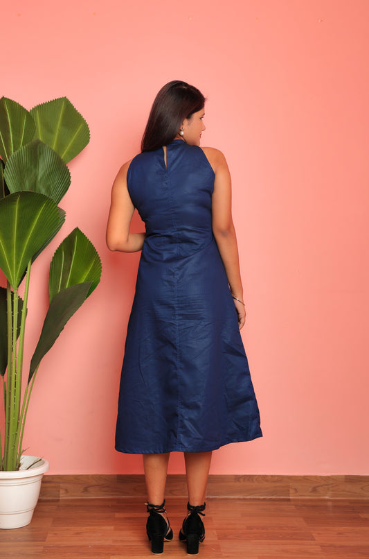Denim Darling: The Structured Sleeveless Midi