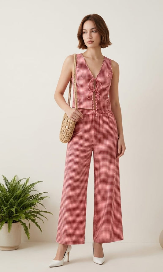 Cherry Blossom Gingham Co-Ordset