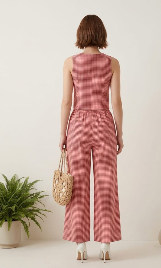 Cherry Blossom Gingham Co-Ordset
