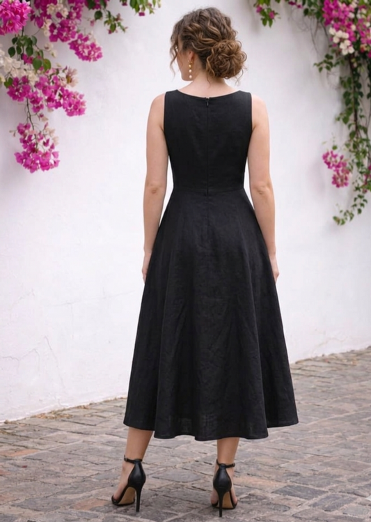 Midnight Grace Midi Dress
