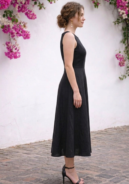 Midnight Grace Midi Dress