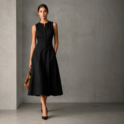 Button Down Midi Dress