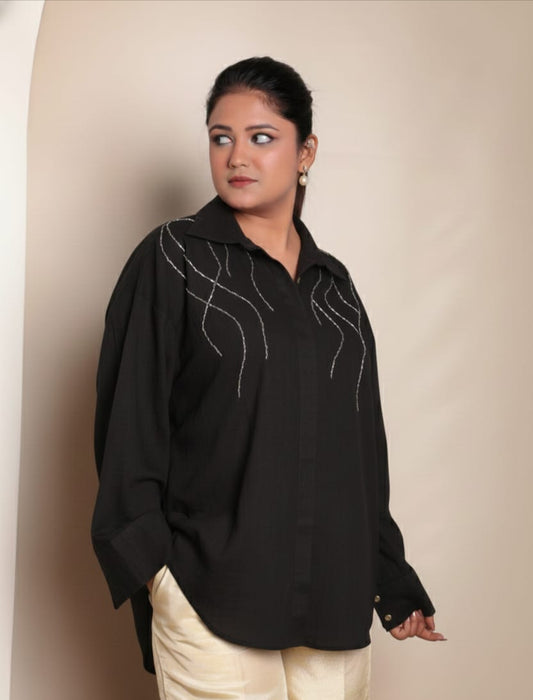 The Black Horizon: Khadi Cotton Top